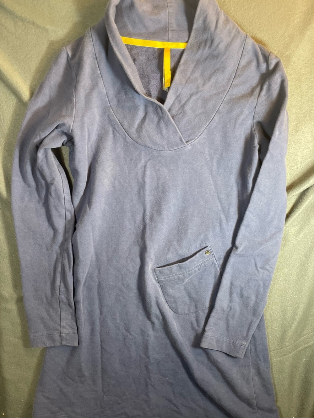 Lolë (Lole) Organic Cotton Cowl Neck Tunic Dress / Athleisure Sweatshirt Dress
